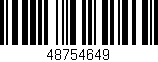 Código de barras (EAN, GTIN, SKU, ISBN): '48754649'
