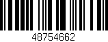 Código de barras (EAN, GTIN, SKU, ISBN): '48754662'