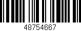 Código de barras (EAN, GTIN, SKU, ISBN): '48754667'