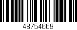 Código de barras (EAN, GTIN, SKU, ISBN): '48754669'