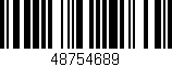 Código de barras (EAN, GTIN, SKU, ISBN): '48754689'