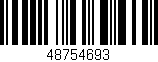 Código de barras (EAN, GTIN, SKU, ISBN): '48754693'