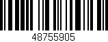 Código de barras (EAN, GTIN, SKU, ISBN): '48755905'