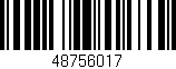 Código de barras (EAN, GTIN, SKU, ISBN): '48756017'