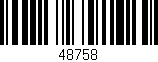 Código de barras (EAN, GTIN, SKU, ISBN): '48758'