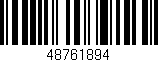 Código de barras (EAN, GTIN, SKU, ISBN): '48761894'