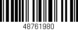 Código de barras (EAN, GTIN, SKU, ISBN): '48761980'