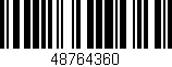 Código de barras (EAN, GTIN, SKU, ISBN): '48764360'