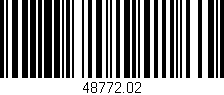 Código de barras (EAN, GTIN, SKU, ISBN): '48772.02'