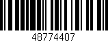 Código de barras (EAN, GTIN, SKU, ISBN): '48774407'