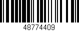 Código de barras (EAN, GTIN, SKU, ISBN): '48774409'