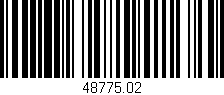 Código de barras (EAN, GTIN, SKU, ISBN): '48775.02'