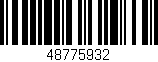 Código de barras (EAN, GTIN, SKU, ISBN): '48775932'