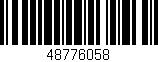 Código de barras (EAN, GTIN, SKU, ISBN): '48776058'