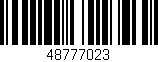 Código de barras (EAN, GTIN, SKU, ISBN): '48777023'
