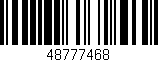 Código de barras (EAN, GTIN, SKU, ISBN): '48777468'