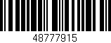 Código de barras (EAN, GTIN, SKU, ISBN): '48777915'