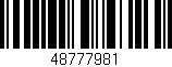 Código de barras (EAN, GTIN, SKU, ISBN): '48777981'
