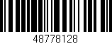 Código de barras (EAN, GTIN, SKU, ISBN): '48778128'