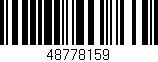 Código de barras (EAN, GTIN, SKU, ISBN): '48778159'