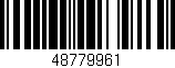 Código de barras (EAN, GTIN, SKU, ISBN): '48779961'
