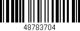Código de barras (EAN, GTIN, SKU, ISBN): '48783704'