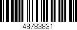 Código de barras (EAN, GTIN, SKU, ISBN): '48783831'
