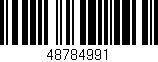 Código de barras (EAN, GTIN, SKU, ISBN): '48784991'