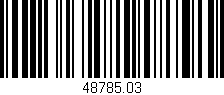 Código de barras (EAN, GTIN, SKU, ISBN): '48785.03'