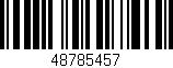 Código de barras (EAN, GTIN, SKU, ISBN): '48785457'