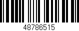 Código de barras (EAN, GTIN, SKU, ISBN): '48786515'