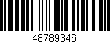 Código de barras (EAN, GTIN, SKU, ISBN): '48789346'