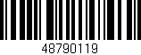 Código de barras (EAN, GTIN, SKU, ISBN): '48790119'