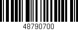 Código de barras (EAN, GTIN, SKU, ISBN): '48790700'