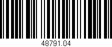 Código de barras (EAN, GTIN, SKU, ISBN): '48791.04'