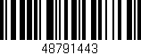 Código de barras (EAN, GTIN, SKU, ISBN): '48791443'