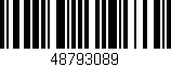 Código de barras (EAN, GTIN, SKU, ISBN): '48793089'