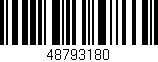 Código de barras (EAN, GTIN, SKU, ISBN): '48793180'