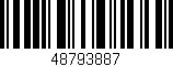 Código de barras (EAN, GTIN, SKU, ISBN): '48793887'