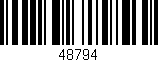 Código de barras (EAN, GTIN, SKU, ISBN): '48794'