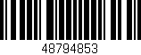 Código de barras (EAN, GTIN, SKU, ISBN): '48794853'
