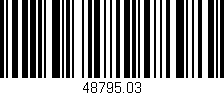 Código de barras (EAN, GTIN, SKU, ISBN): '48795.03'
