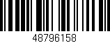 Código de barras (EAN, GTIN, SKU, ISBN): '48796158'