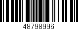 Código de barras (EAN, GTIN, SKU, ISBN): '48798996'