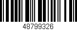 Código de barras (EAN, GTIN, SKU, ISBN): '48799326'