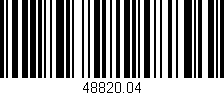 Código de barras (EAN, GTIN, SKU, ISBN): '48820.04'