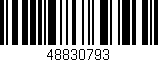 Código de barras (EAN, GTIN, SKU, ISBN): '48830793'