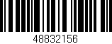 Código de barras (EAN, GTIN, SKU, ISBN): '48832156'