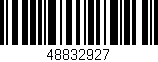 Código de barras (EAN, GTIN, SKU, ISBN): '48832927'