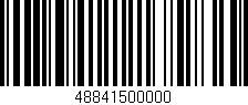 Código de barras (EAN, GTIN, SKU, ISBN): '48841500000'